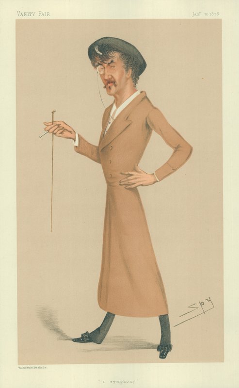 Sr. James Abbott McNeill Whistler, Uma sinfonia, 12 de janeiro de 1878, desenho animado da Vanity Fair de Leslie Matthew Ward