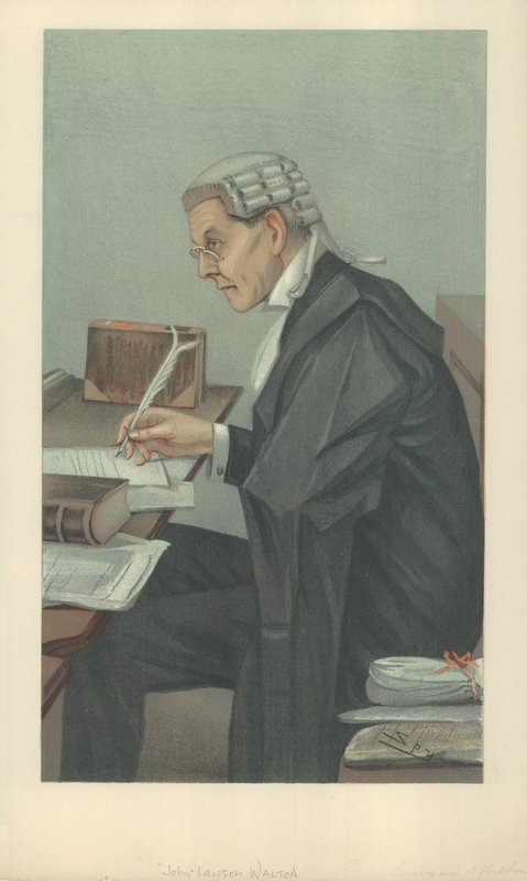 Sr. John Lawson Walton, 6 de março de 1902, desenho animado da Vanity Fair de Leslie Matthew Ward