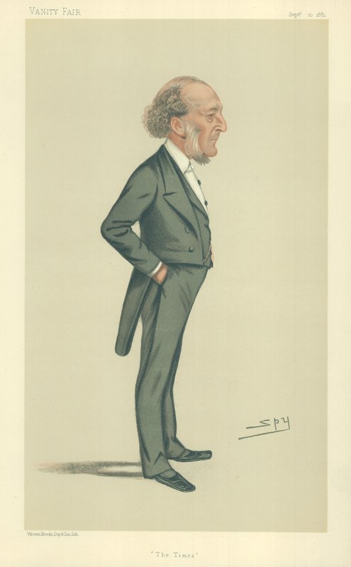 Sr. John Walter, The Times, 10 de setembro de 1881, desenho animado da Vanity Fair de Leslie Matthew Ward