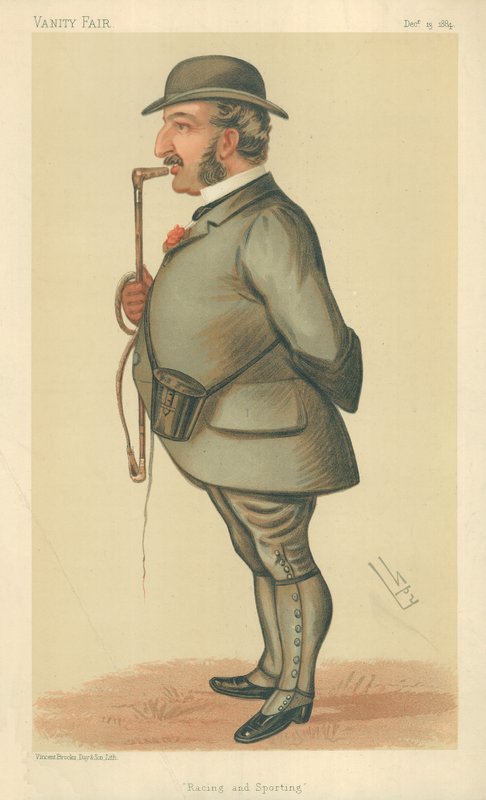 Sr. Leopold de Rothschild, Racing e esportivo, 13 de dezembro de 1884, desenho animado da Vanity Fair de Leslie Matthew Ward