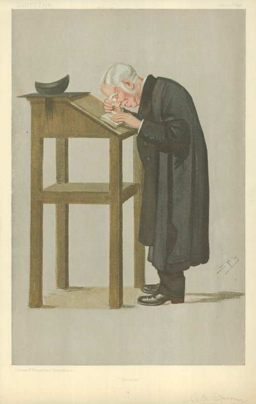 Sr. WA Spooner, Spooner, 21 de abril de 1898, desenho animado da Vanity Fair de Leslie Matthew Ward