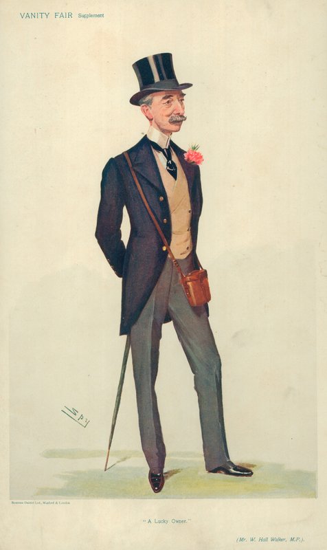 Sr. W Hall Walker MP, um afortunado proprietário, 21 de junho de 1906, desenho animado da Vanity Fair de Leslie Matthew Ward