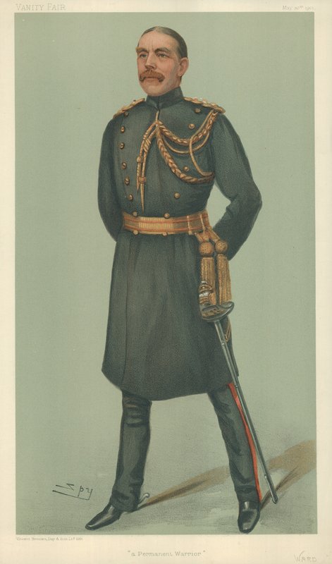 Sr. William Dudley Ward, um guerreiro permanente, 30 de maio de 1901, desenho animado da Vanity Fair de Leslie Matthew Ward