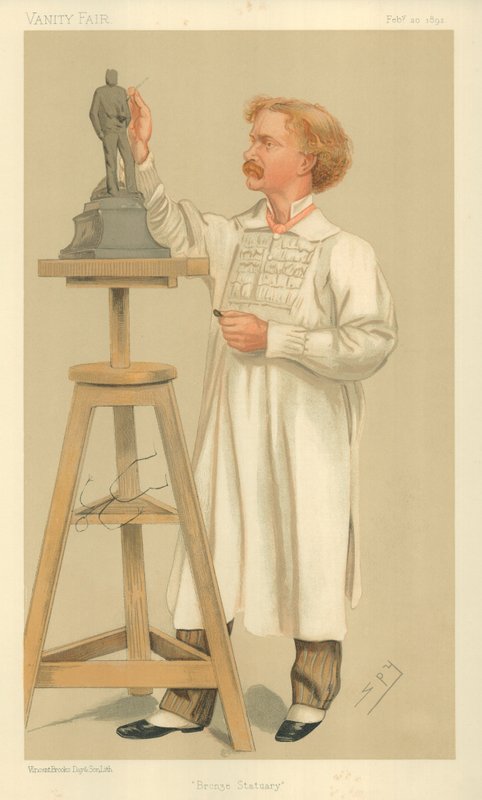 Sr. William Hamo Thornycroft, Estatuária de Bronze, 20 de fevereiro de 1892, desenho animado da Vanity Fair de Leslie Matthew Ward