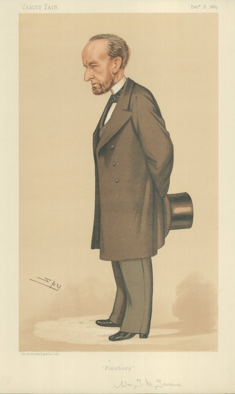 Sr. William McCullagh Torrens, Finsbury, 8 de dezembro de 1883, desenho animado da Vanity Fair de Leslie Matthew Ward