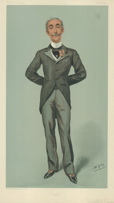 Sir Albert Edward Sassoon, Hyde, 1º de fevereiro de 1900, desenho animado da Vanity Fair de Leslie Matthew Ward
