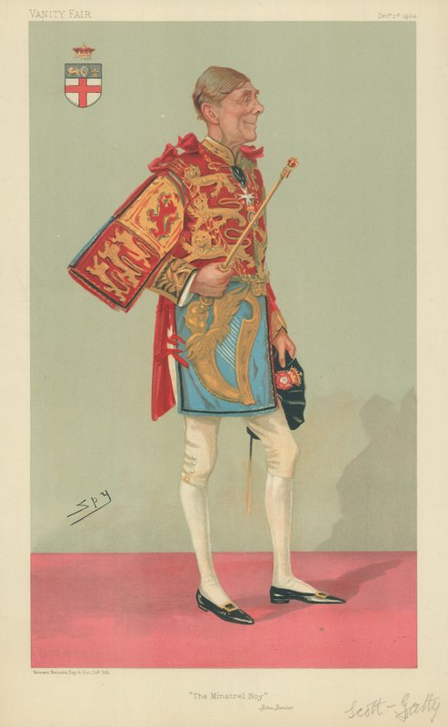 Sir Alfred Scott-Gatty, O Garoto Minstrel, 1 de dezembro de 1904, desenho animado da Vanity Fair de Leslie Matthew Ward