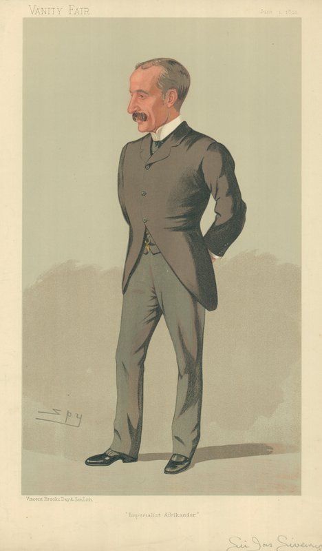 Sir James Sivewright, Imperialista Afrikander, 1 de junho de 1893, desenho animado da Vanity Fair de Leslie Matthew Ward