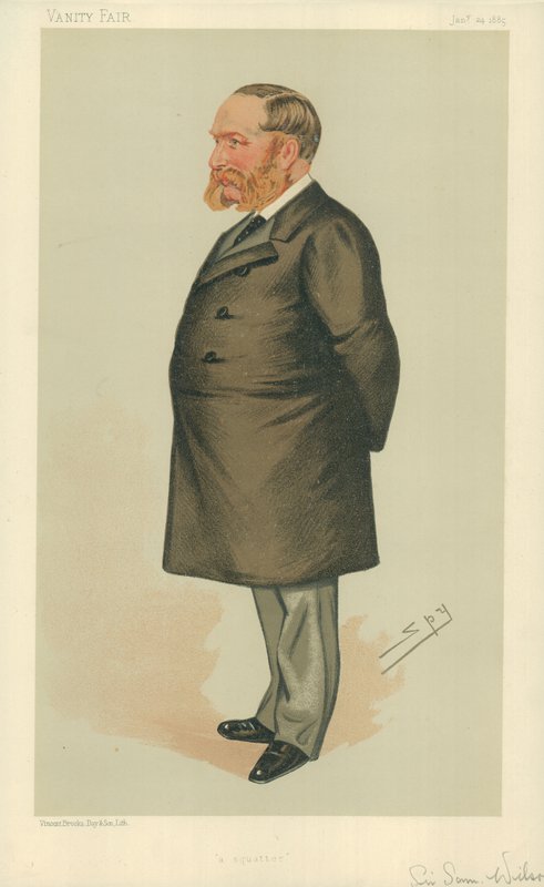 Sir Samuel Wilson, Um invasor, 24 de janeiro de 1885, desenho animado da Vanity Fair de Leslie Matthew Ward