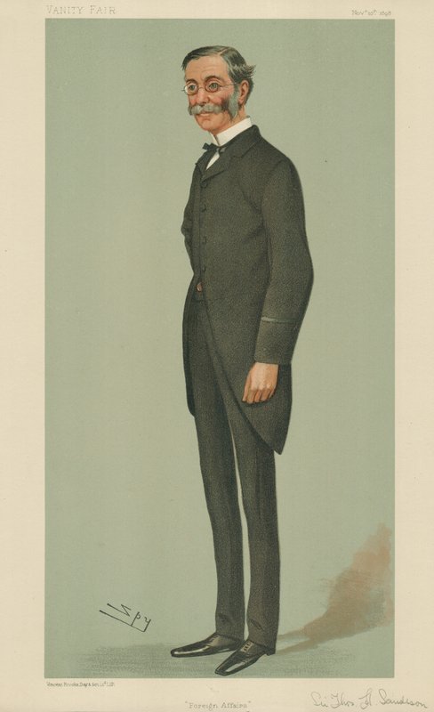 Sir Thomas Henry Sanderson, Relações Exteriores, 10 de novembro de 1898, cartoon da Vanity Fair de Leslie Matthew Ward