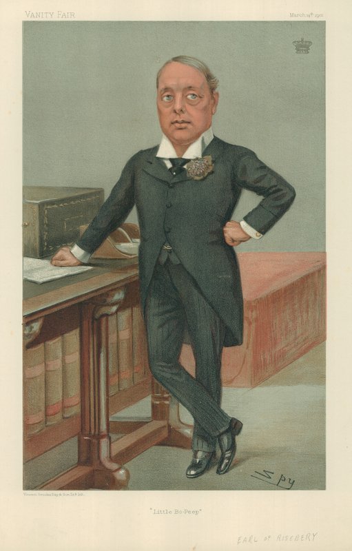 O conde de Rosebury, Little Bo-Peep, 14 de março de 1901, cartoon Vanity Fair de Leslie Matthew Ward