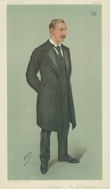 Conde de Selborne, Almirantado, 3 de outubro de 1901, desenho animado da Vanity Fair de Leslie Matthew Ward