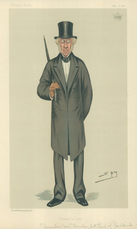 O conde de Selkirk, criado em 1646, 20 de maio de 1882, cartoon Vanity Fair de Leslie Matthew Ward