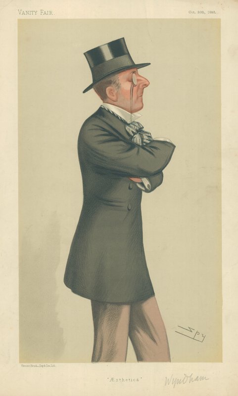 O Hon Percy Scawen Wyndham, estética, 30 de outubro de 1880, cartoon Vanity Fair de Leslie Matthew Ward