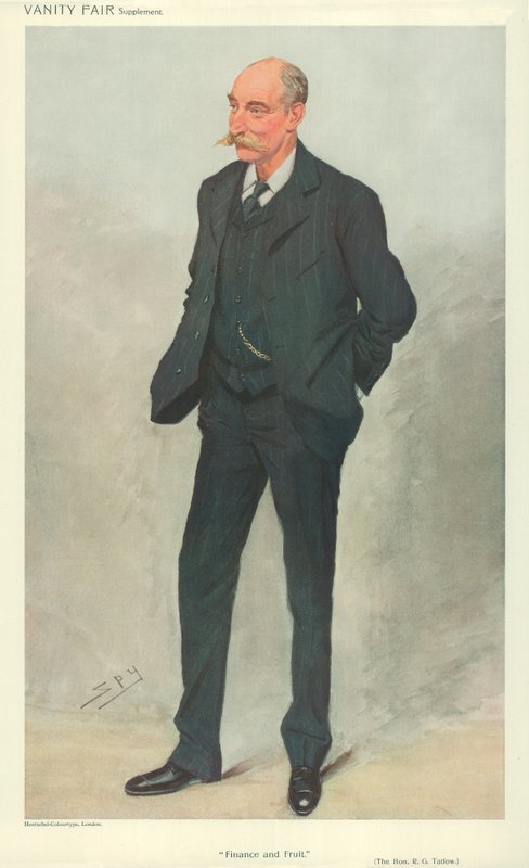 O Hon Robert Garnett Tatlow, Glasgow, 16 de junho de 1909, cartoon Vanity Fair de Leslie Matthew Ward