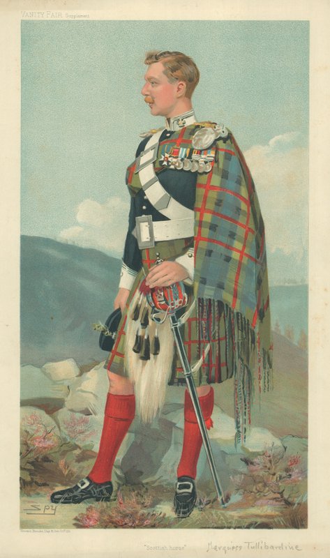 O Marquês de Tullibardine, Scottish Horse, 23 de março de 1905, desenho animado da Vanity Fair de Leslie Matthew Ward