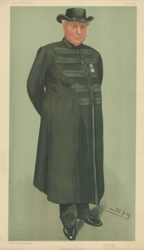 O Rev. Arthur Robins, O Bispo dos Soldados, 23 de dezembro de 1897, Cartoon da Vanity Fair de Leslie Matthew Ward