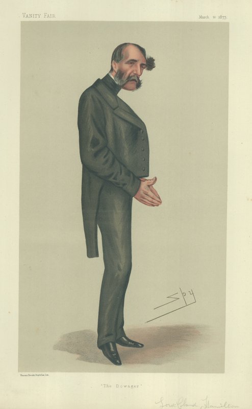 O honesto senhor Claud Hamilton, The Dowager, ilustração de &39;Vanity Fair&39; 10 de março de 1877 de Leslie Matthew Ward