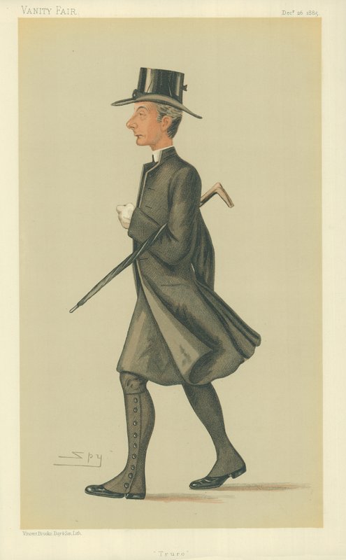 O Rev. Direito George Howard Wilkinson, Bispo de Truro, Truro, 26 de dezembro de 1885, desenho animado da Vanity Fair de Leslie Matthew Ward