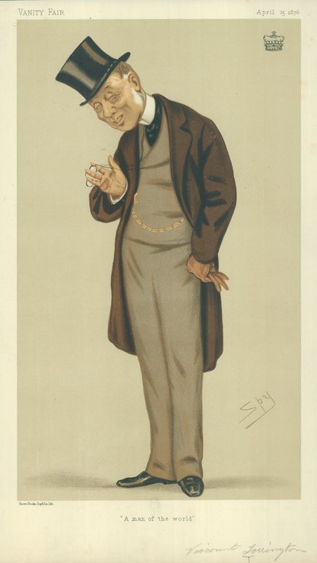 Visconde Torrington, Um homem do mundo, 15 de abril de 1876, desenho animado da Vanity Fair de Leslie Matthew Ward