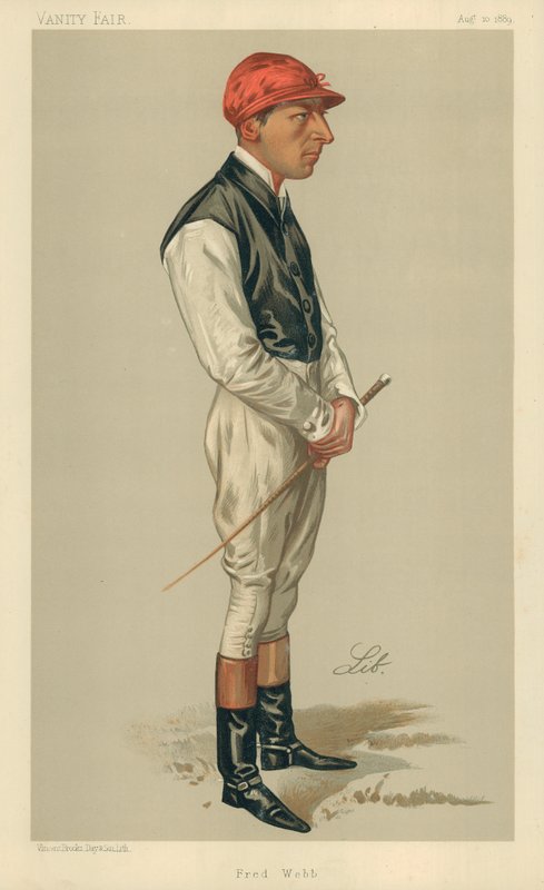 Fred Webb, 10 de agosto de 1889, desenho animado da Vanity Fair de Liborio Prosperi