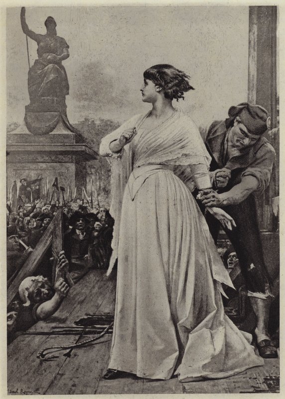 Madame Roland no Andaime (litho) de Lionel (after) Royer