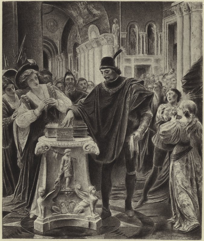 Escolha de Bassanio (fotogravura) de Lionel Royer