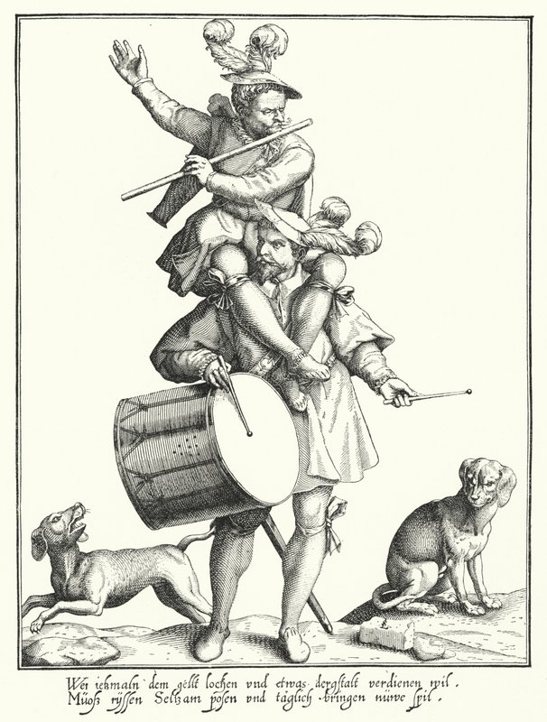 The Drummer and the Fifer (gravura) de Lorenz Strauch