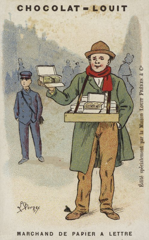 Comerciante de papel timbrado (Chromolitho) de Louis Borgex