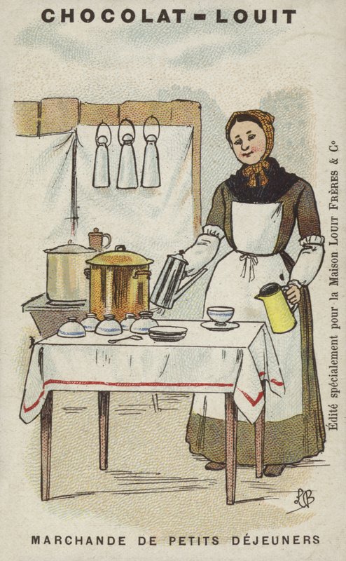 Corretor de café da manhã (cromolito) de Louis Borgex