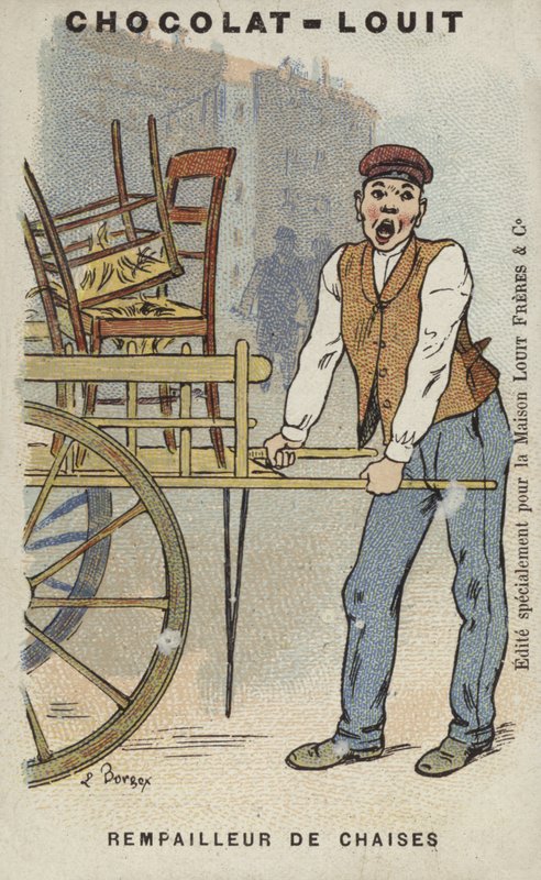 Cadeiras resistentes (cromolitho) de Louis Borgex