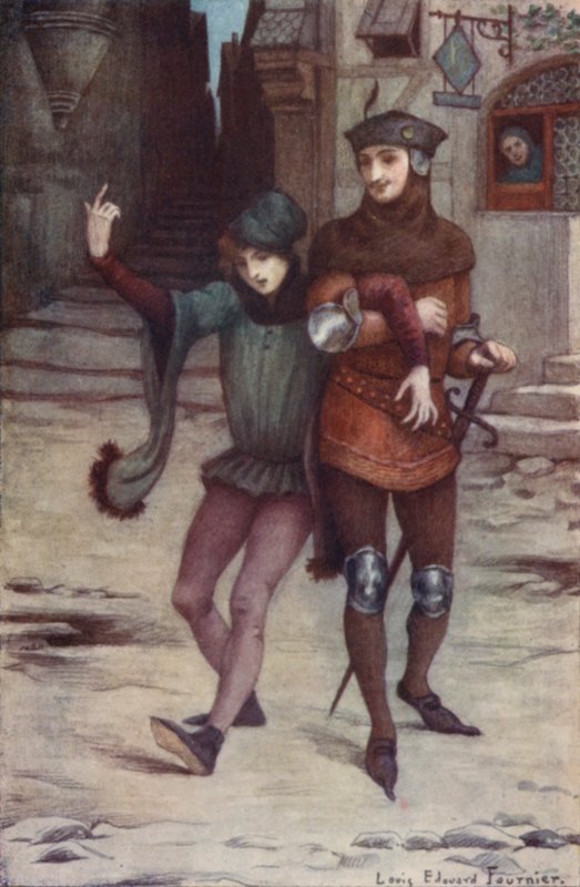 A porta se abriu e um par de companheiros apareceu de Louis Edouard Paul Fournier