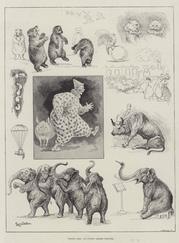 Arca de Noé, no Covent Garden Theatre de Louis Wain