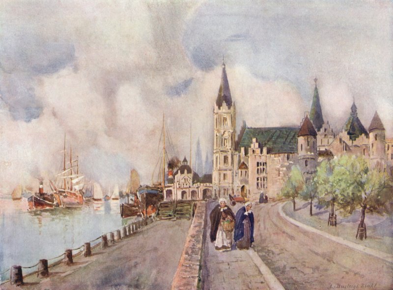 Antuérpia, o antigo castelo Steen de Louis Burleigh Bruhl