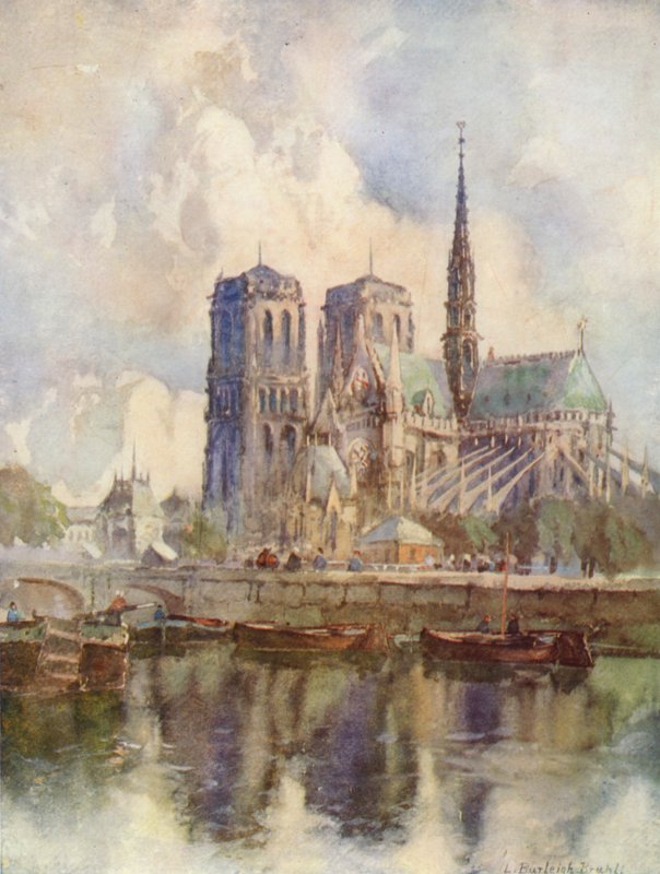 A catedral de notre-dame, em paris de Louis Burleigh Bruhl