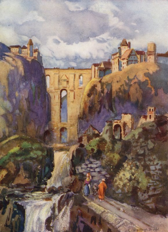 O Tajo, Ronda (cor litho) de Louis Burleigh Bruhl