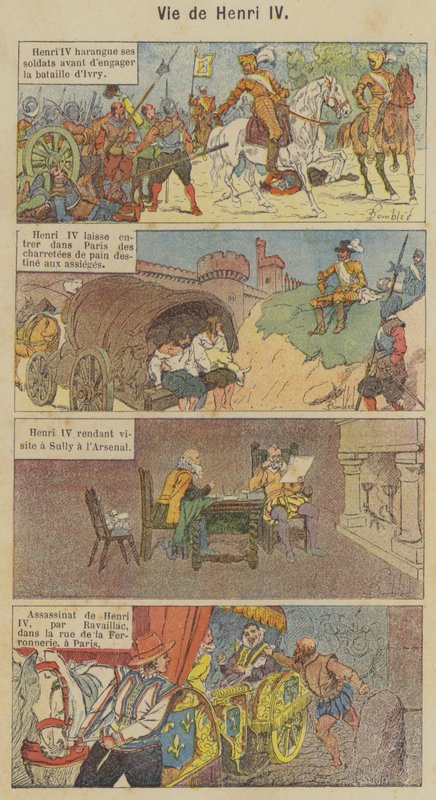 Vida de Henrique IV (cor litho) de Louis Charles (after) Bombled