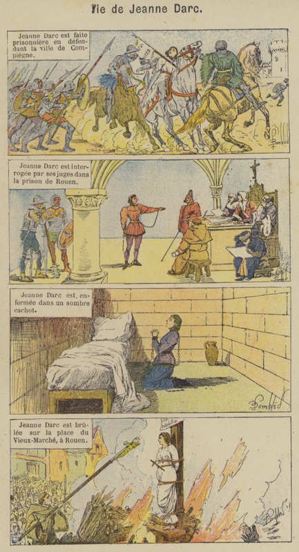 Vida de Jeanne Darc (cor litho) de Louis Charles (after) Bombled