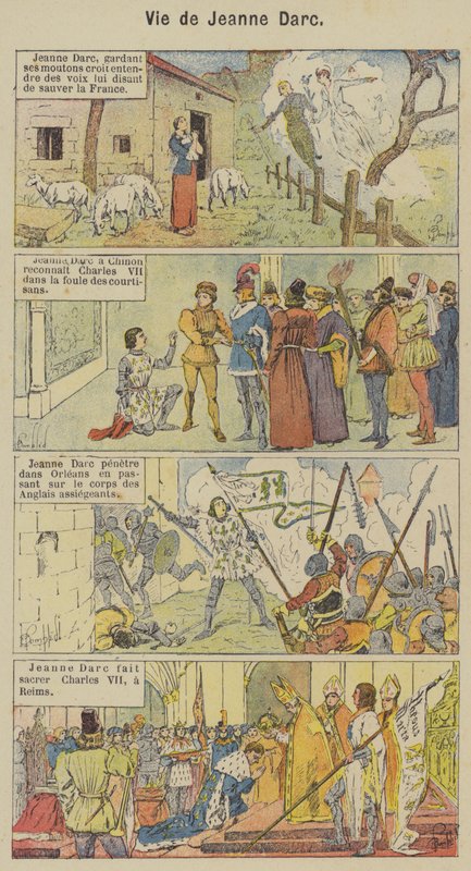 Vida de Jeanne Darc (cor litho) de Louis Charles (after) Bombled