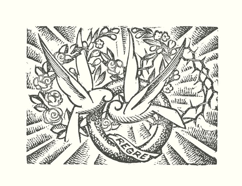 Ilustração do título de Madame Bovary de Gustave Flaubert (xilogravura) de Louis Claudel