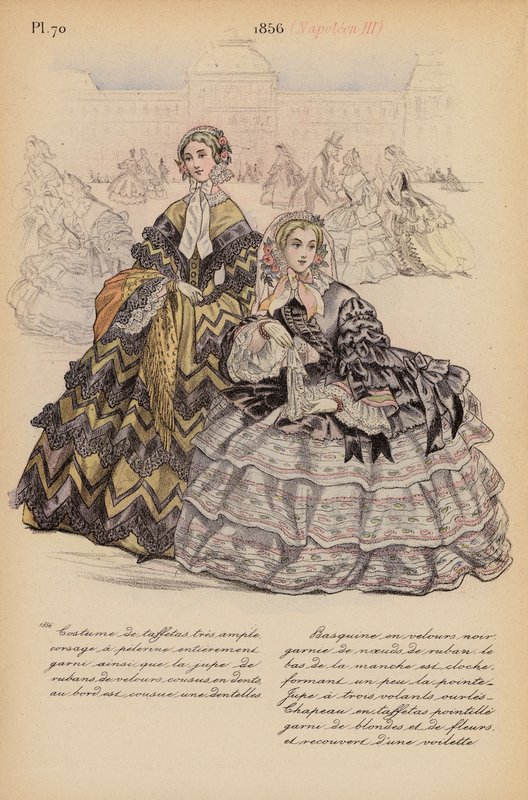 Moda francesa: 1856, Napoleão III (litografia a cores) de Louis Colas