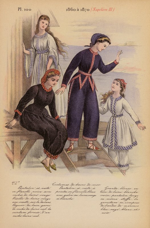Moda francesa: 1860 a 1870, Napoleão III (litografia a cores) de Louis Colas