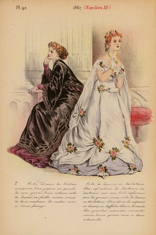 Moda francesa: 1867, Napoleão III (litografia a cores) de Louis Colas