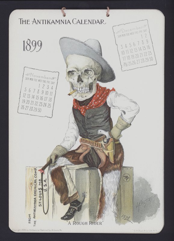 Ilustração para o Calendário Antikamnia, 1899 de Louis Crucius or Crusuius