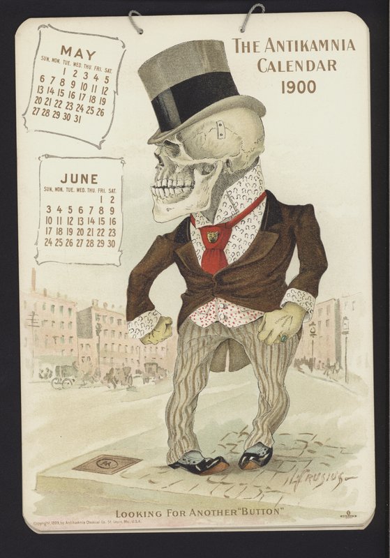 Ilustração para Antikamnia Calendar, 1900 de Louis Crucius or Crusuius