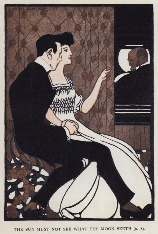 O sol não deve ver o que a lua vê (cor litho) de Louis Fancher