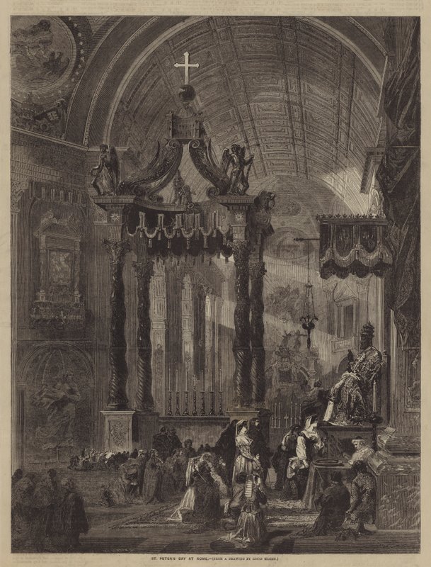 St Peters Day em Roma de Louis Haghe