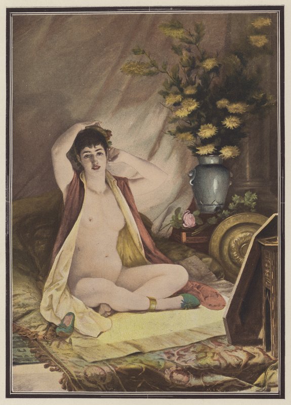 Antes do espelho (cor litho) de Louis Jacquesson de La Chevreuse