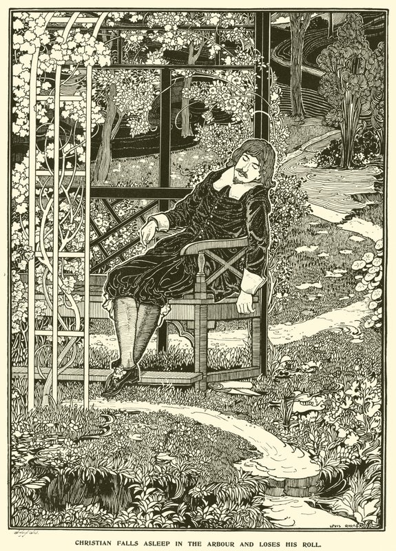 Christian Dorme no Arbour e Perde o Seu Rolo (gravação) de Louis John Rhead