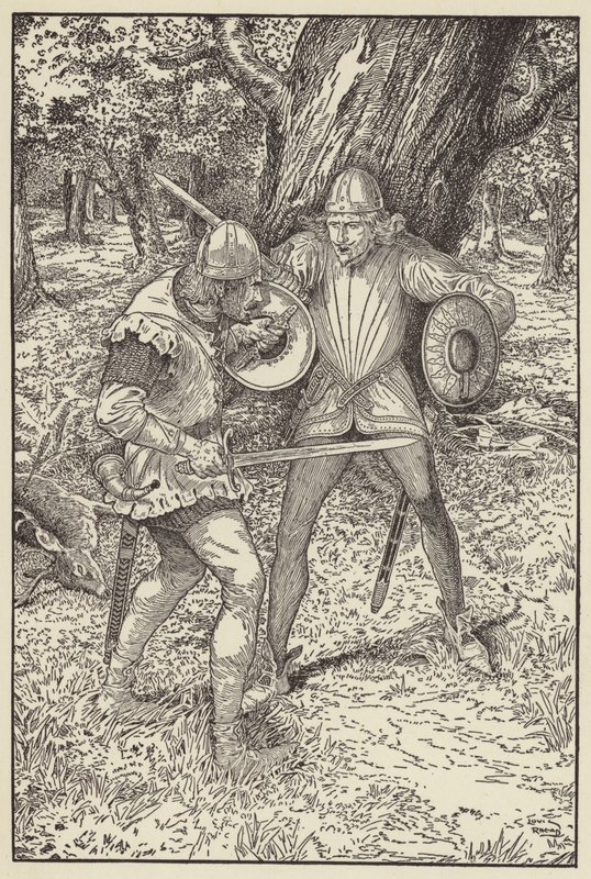 Deus-um-misericórdia, bom companheiro, quieto Robin, Fain eu saberia o teu nome de Louis John Rhead
